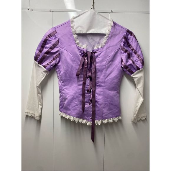 Rapunzel -Tangled Disney Halloween Costume TOP ONLY, Size Small - Picture 2 of 8